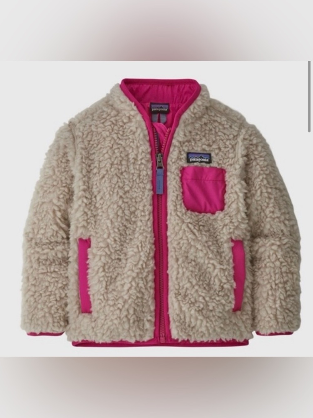 Patagonia Retro X Fleece Zip Sherpa Jacket Girls 3T Outdoor Hiking Cozy Soft